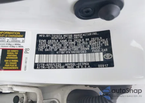 2017 Toyota Camry Xse from USA, damaged, VIN 4T1BF1FK1HU307263